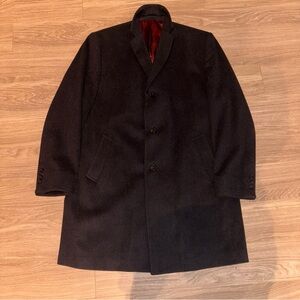 Jean Paul Germain Black Trench Coat with Red Lining